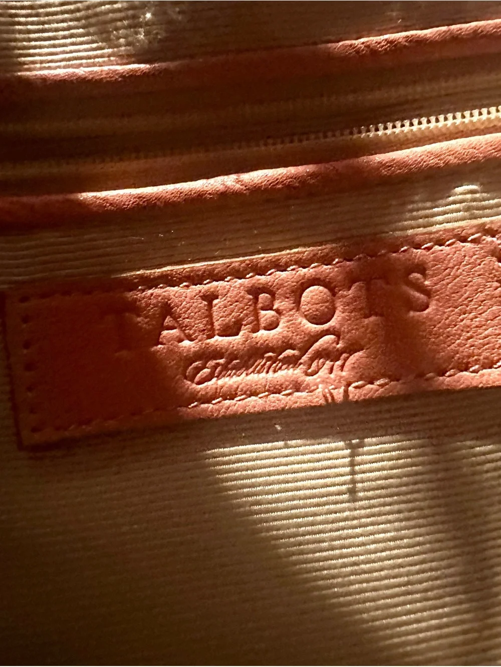 Talbots Leather Hobo in Dusty Salmon